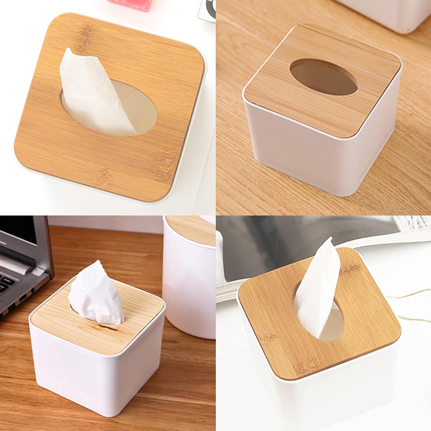 8846 Tissue Box Desktop Stand Bamboo Tissue Cover Box Rectangular Paper Towel Holder Removable Tissue Dispenser for Bathroom Vanity Countertop Bedroom Car Holder Paper Towels Dispenser (1 Pc ) 8846 Tissue Box Desktop Stand Bamboo Tissue Cover Box Rectangular Paper Towel Holder Removable Tissue Dispenser for Bathroom Vanity Countertop Bedroom Car Holder Paper Towels Dispenser (1 Pc )